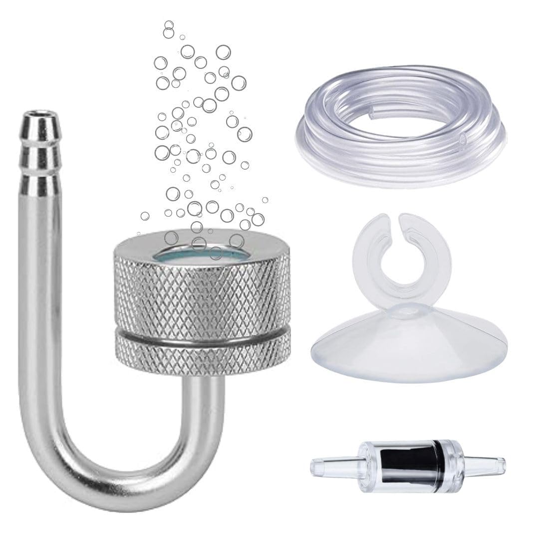 VAYINATO® Planted Aquarium Colour Stainless Steel Diffuser with Free 2M Transparent Co2 Tube and Sucker and Check Valve (Steel) by Petzlifeworld (B09PG2S2B6) Amazon Price History, Amazon Price Tracker