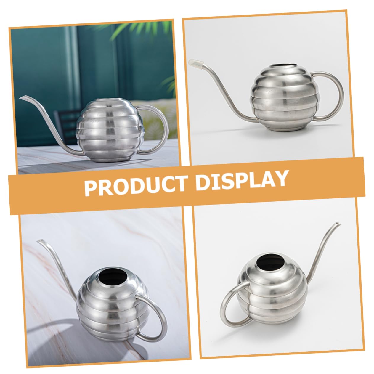 Toyvian Arrosoir en Acier Inoxydable pour Plantes Bec Verseur pour Jardin Arrosoir pour Extérieur Et Intérieur Arrosoir Utile Arrosoirs Bouteilles Argentées