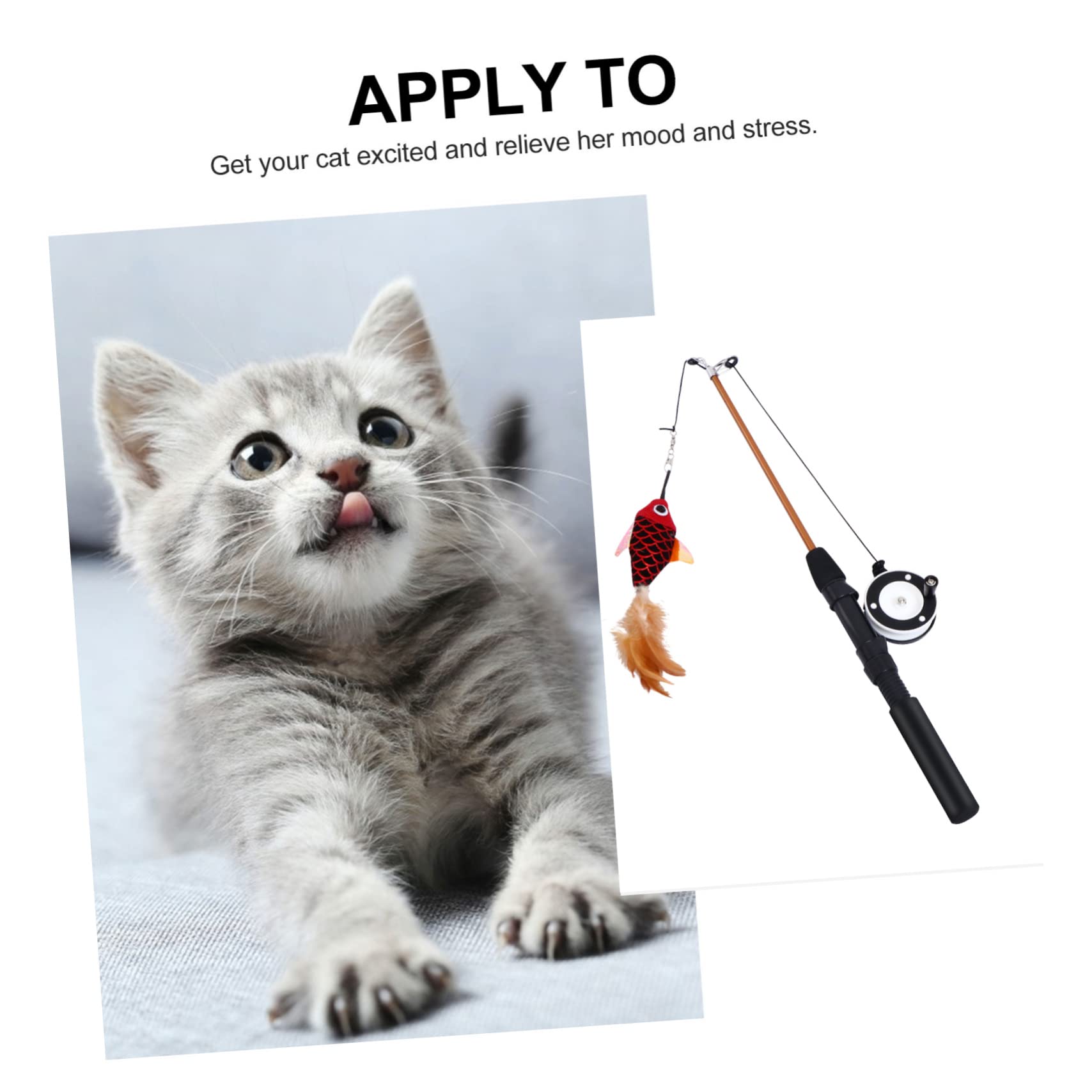 Interaktives Katzenspielzeug, Katzenminze-Stick, Fisch-Katzenspielzeug(Red)