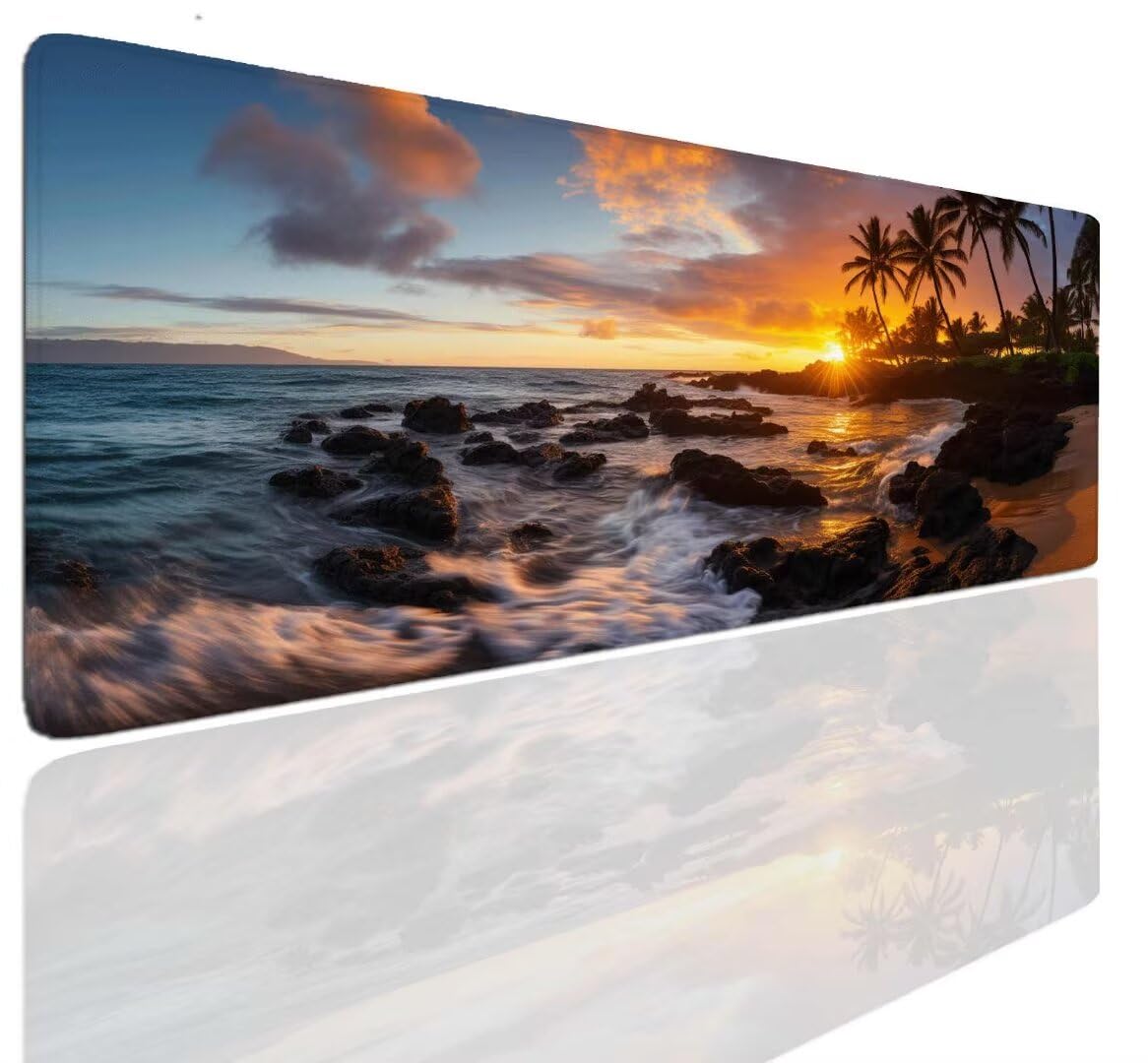 Alfombrilla Ratón Sunset Art, Mousepad Alfombrilla Raton Gaming XXL 1600x800x4mm Mouse Desk Mat Gamer para Gaming Tapete Escritorio Mujer Almohadilla Raton Mouse Pad Base de Goma Antideslizante S-1110