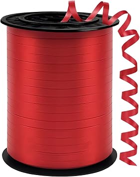 Red Curling Ribbon,500 Yards Ribbons for Crafts,1/5 Inch Ribbon,Balloon String, Party Decoration,Ribbons for Florist Flower Bows for Graduation Supplies