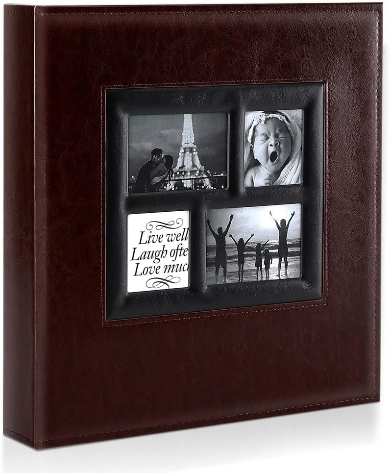 Ywlake Photo Album 4x6 1000 Pockets Photos, Extra Large Capacity Family Wedding Picture Albums Holds 1000 Horizontal and Vertical Photos Brown
