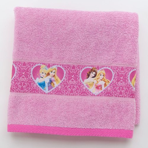 Disney Princess Bath Towel Cinderella, Rapunzel, Belle and Aurora