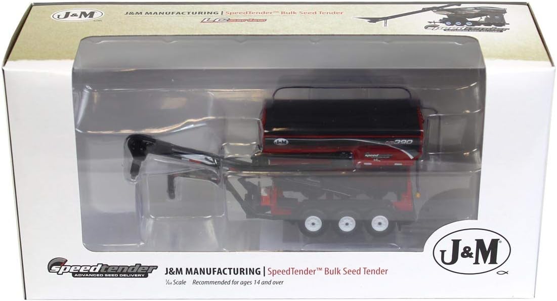 Spec Cast 1/64 J&M 390 Red Gooseneck Seed Tender with Triples Cust-1716