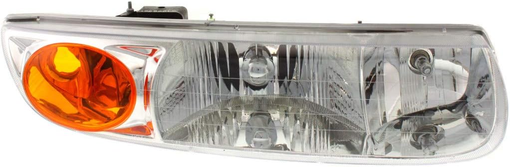 CarLights360: For Saturn SL2 Headlight Assembly 2000 2001 2002 Driver Side w/Bulbs DOT Certified Replacement For GM2502206