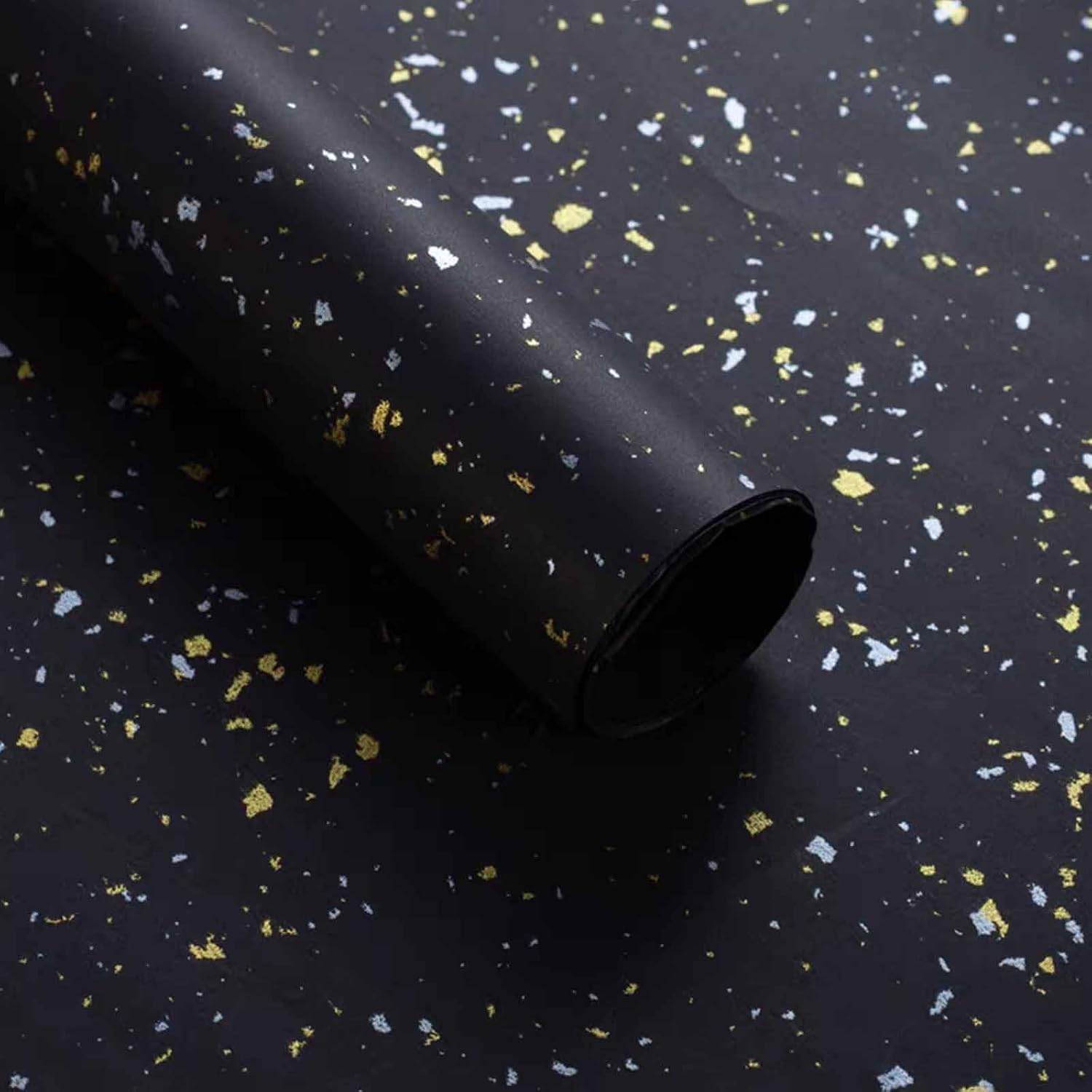 Wrapping Paper Roll for Christmas Gift Wrapping 17 Inch x 10 Feet (Black)