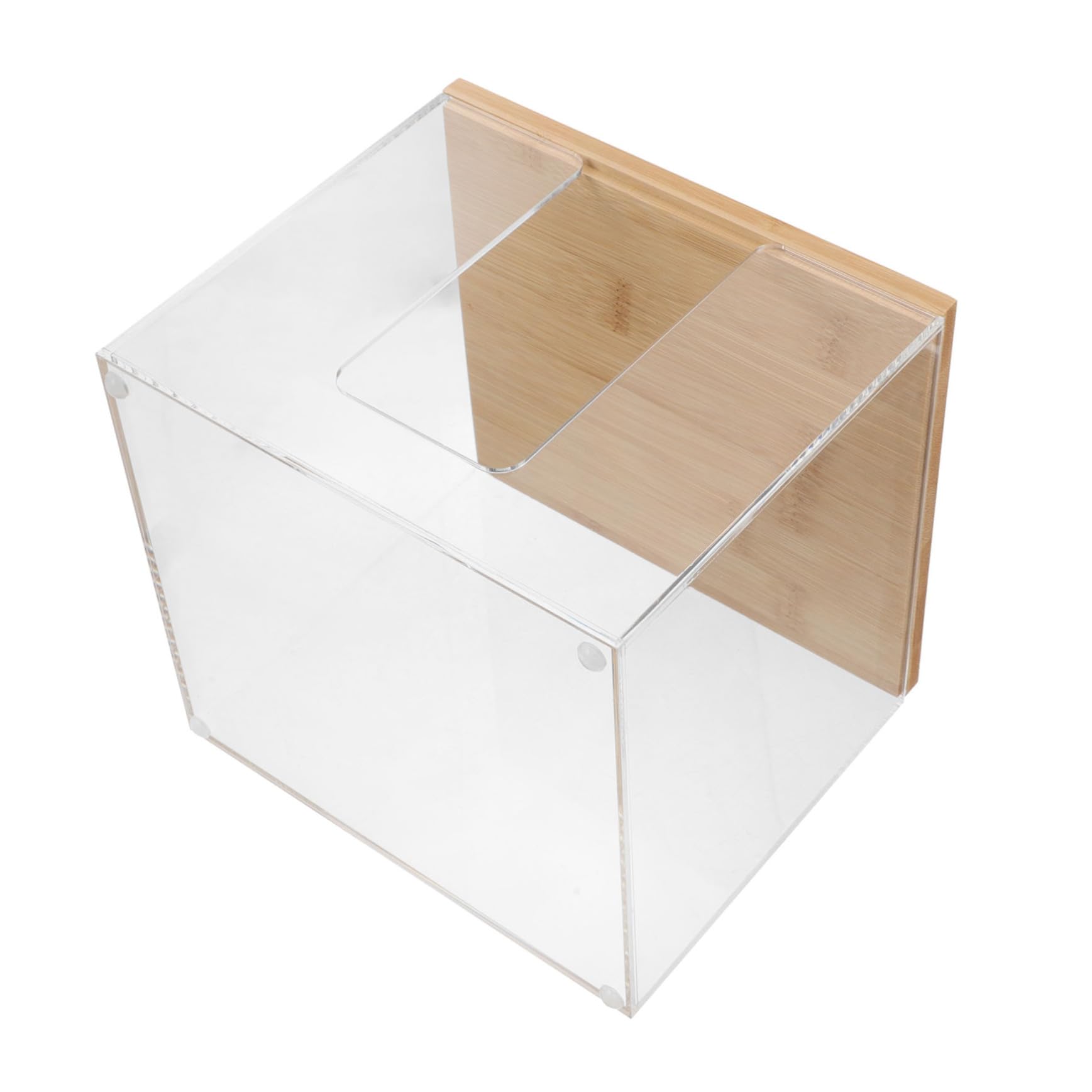 Dispensador de Pañuelos Rectangular de Acrílico Transparente