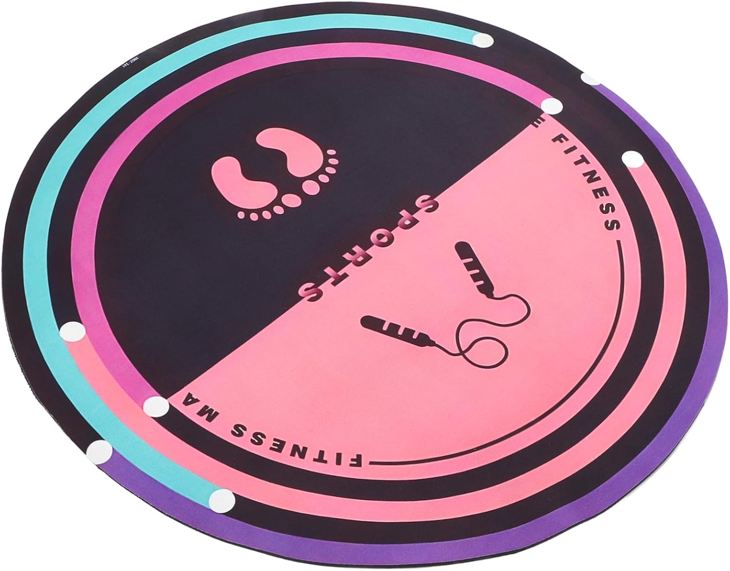 Kisangel Indoors Jumping Rope Mat Nonslip Round Fitness Exercise Pad for Soundproofing and Comfortable Foot Diameter for Daily Use