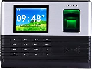 JUJETO Employee Time Clock, Fingerprint Time Attendance Machine WI-FI TCPIP U Disk Communication Fingerprint Time Card A1 / Free Software Office Punch Clock, Fingerprint Attendance