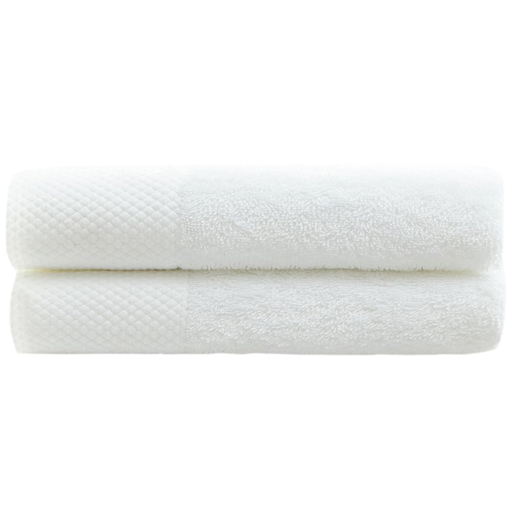 Guvar 100% White Washcloths Pack of 2-12x12 Inch, 100% Cotton, Face Cloths for Washing Face, Spa, Gym, Kitchen Dish Towels, Bathroom Washcloths