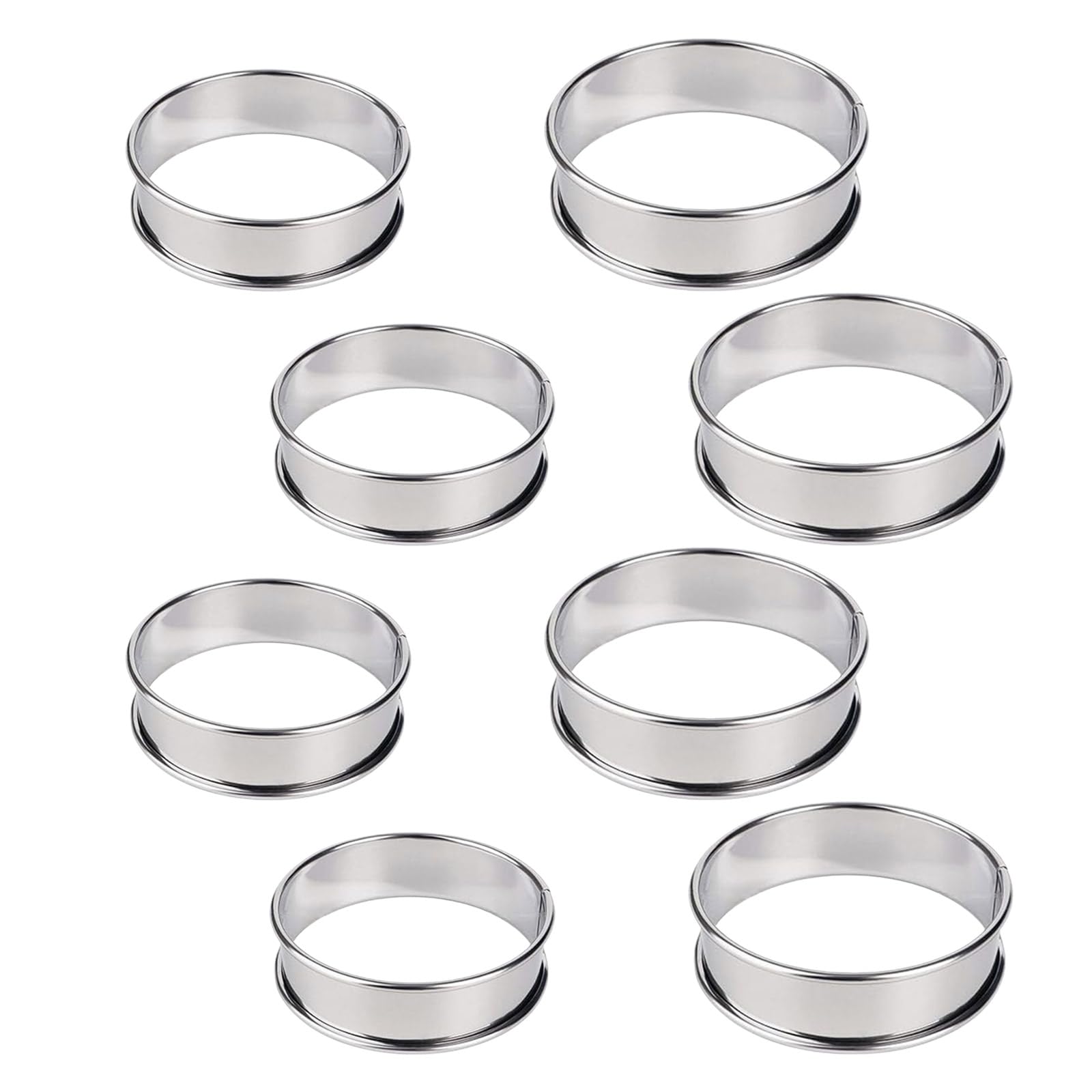 Msioytog Baking Rings Using 304 Stainless Steel Ensures Food for Home Cooking Easy to Clean Cake Making Rings