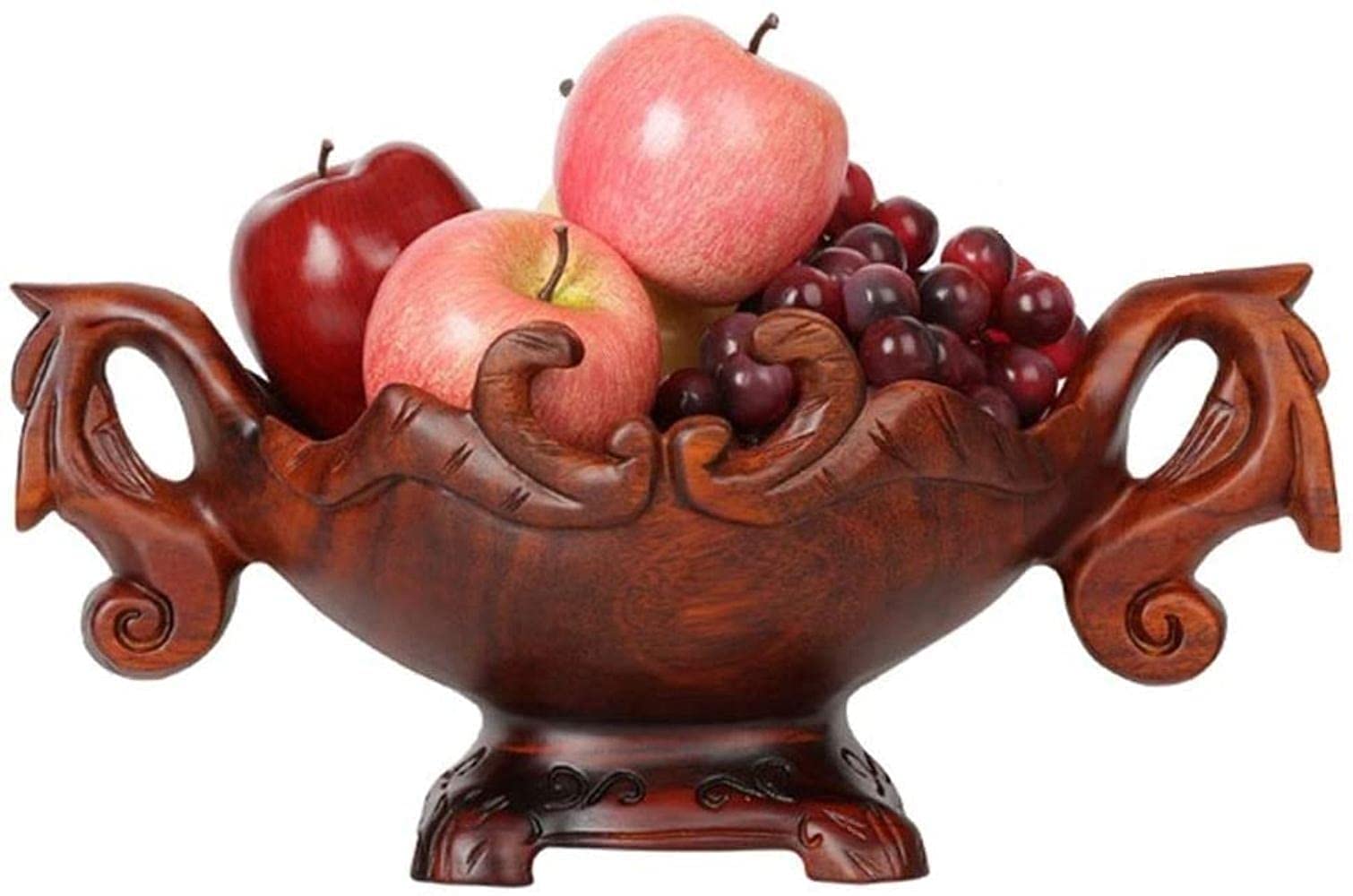Stojak na owoce Miska na owoce Talerz na owoce Taca na przekąski z litego drewna Talerz na owoce suche Stolik kawowy 39X21X17cm Taca na przekąski