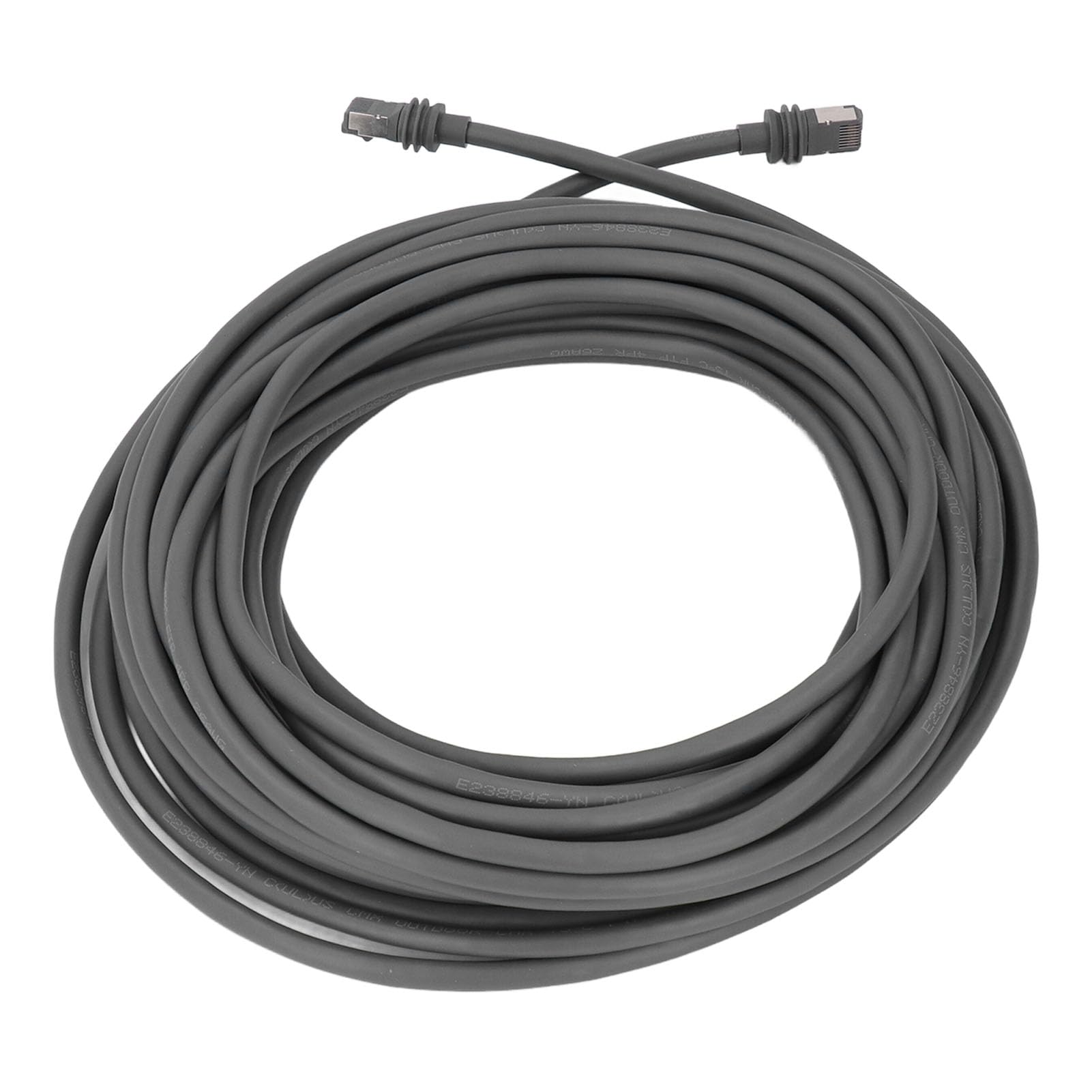 Eujgoov Prostokątny Kabel Satelitarny, Złącze RJ45, Kabel Zastępczy 30FT, prędkość 2000Mbps z Osłonami do zastosowań w Sieciach Zewnętrznych i Wewnętrznych