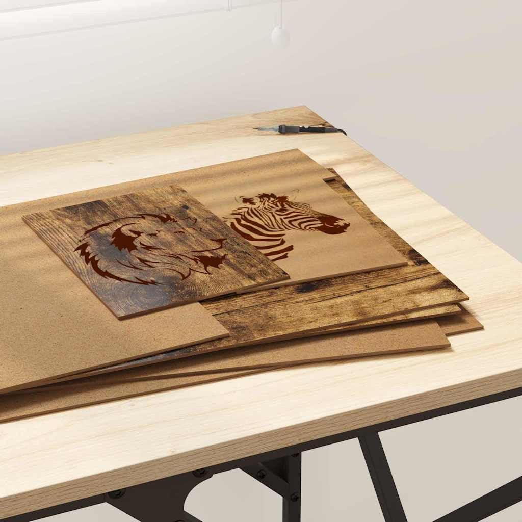 Dekoplatten Holzwerkstoff Geräucherte Eiche 30 x 42 x 0,27 cm 50 Stück Innenbereich Bastelholz DIY Holzrohling zum Bemalen Schnitzen Gravieren für kreative Handwerksprojekte und Dekoration
