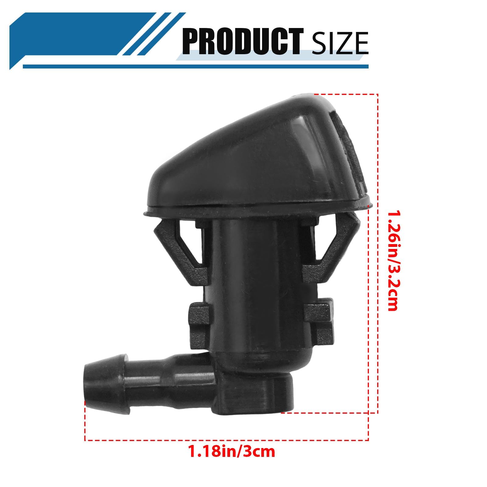2 ugelli per tergicristalli 8265A127, ricambio per Jeep Grand Cherokee 2005-2013, sostituisce 8265A127