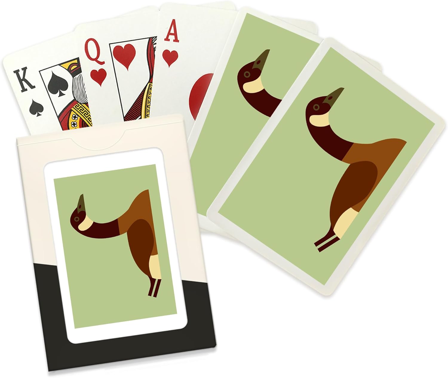 Lantern Press Canadian Goose Geometric, 52 Playing Cards for Adults, Poker Size Card Deck