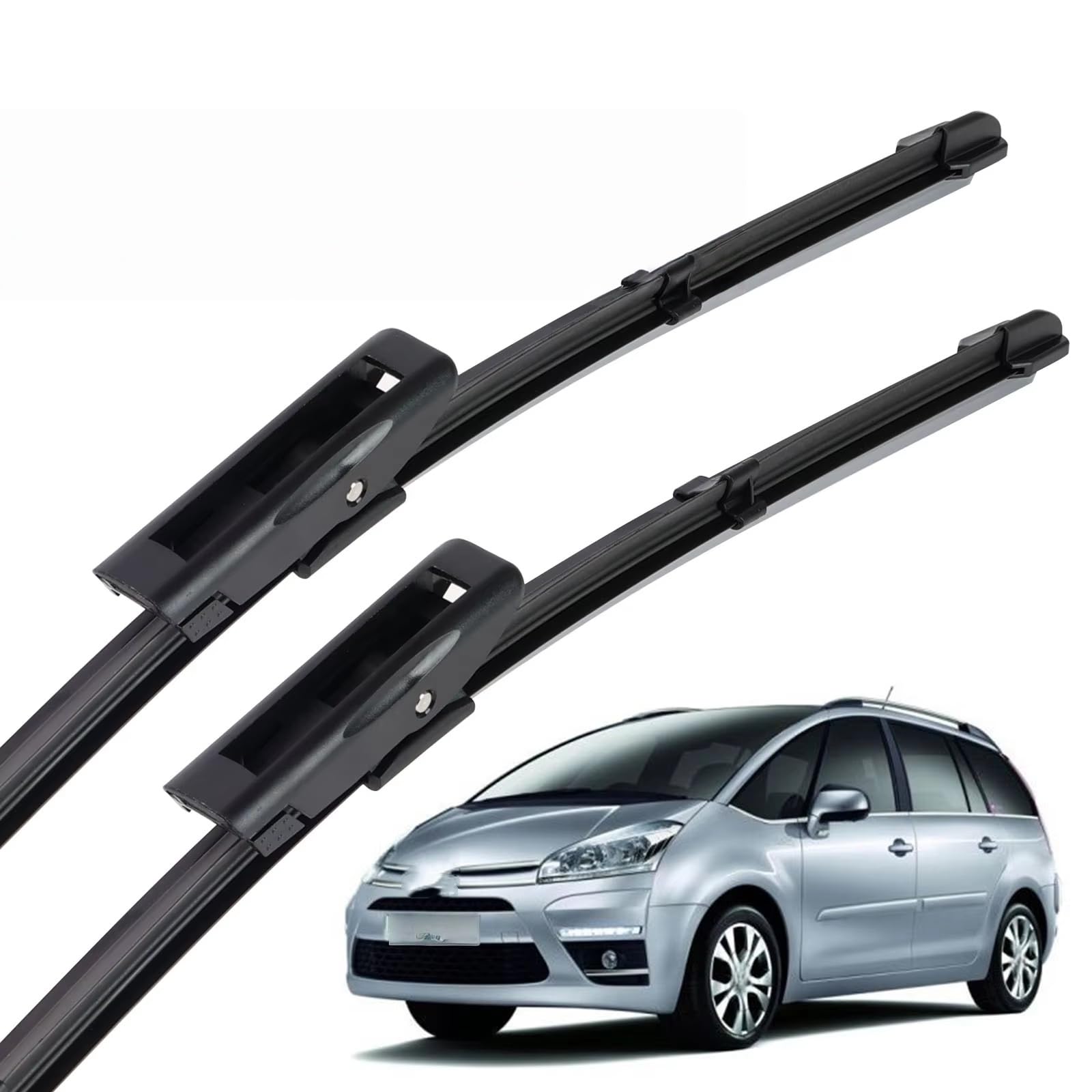 PAPEP Windscreen Wiper Blades for Citroen C4 Grand Picasso / C4 Picasso MK1 2008-2013, Front Replacement Wipers OEM Quality Water Repellent Rubber Automotive Windshield