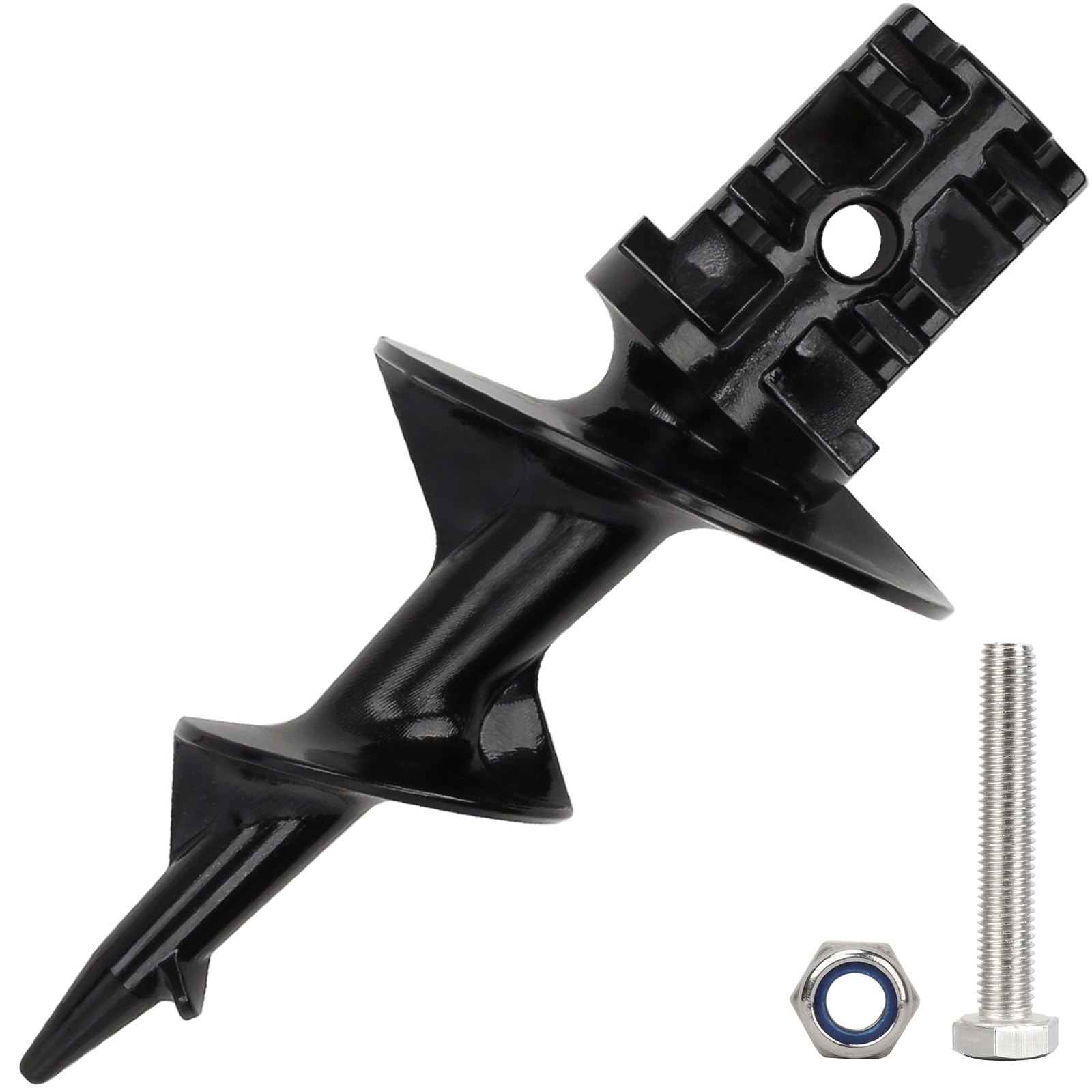 MATINA Boat Sand Anchor, Dock Auger for Making Dock Post Auger, Dock Sand Auger Anchors with Stainless Steel Bolts and Nuts for 1.5" Schedule 40 PVC