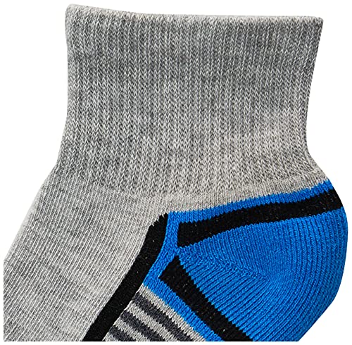 Fruit Of The Loom Boys 6-Pair Half Cushion Crew Casual Sock, Gray Assort, Medium Us #TOP2