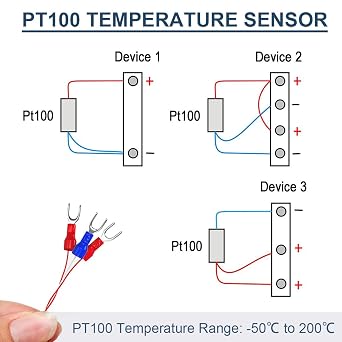 MAX31865 PT100 RTD-to-Digital Converter Board 3.3V/5V Temperature Thermocouple Sensor Amplifier Module for Arduino, with -50 to 200℃ 0.5m PT100 Sensor