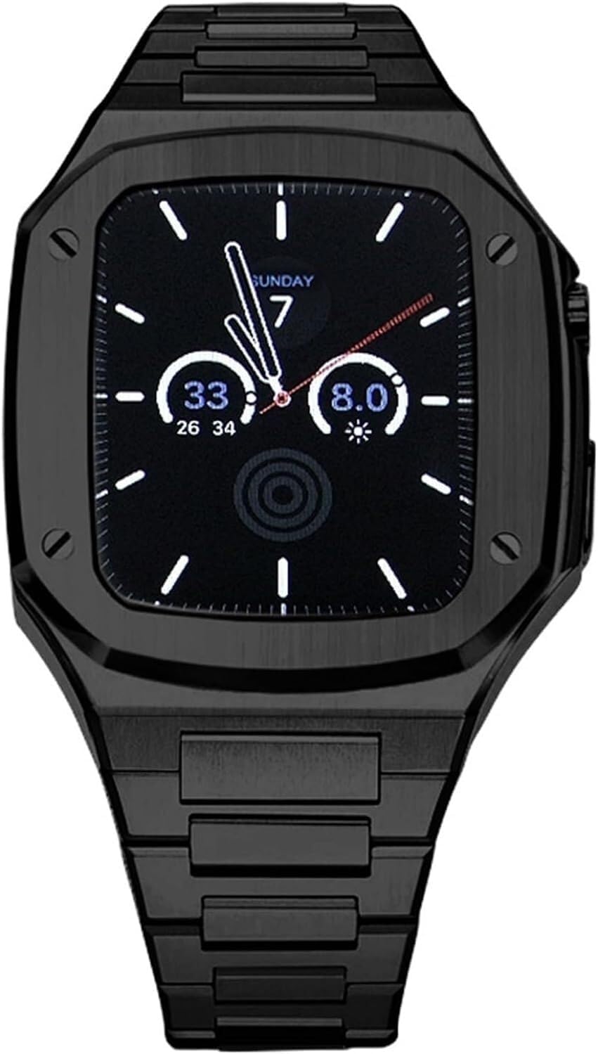 Latest Business Luxury Stainless Steel Mod Kit,For Apple Watch Series 8/7/6/5/4/SE,Stainless Steel Strap Mod Kit Accessories,For IWatch 40/41/44/45MM Upgrade