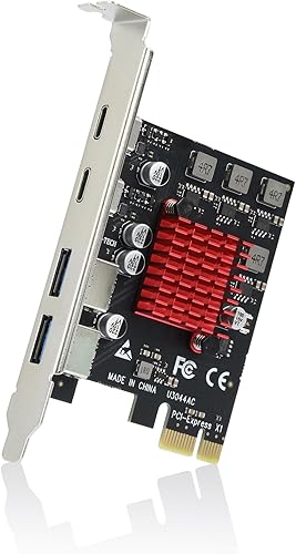 Vista 23 de ELUTENG Tarjeta PCIE USB 3.2 8 puertos PCI Expree a USB C Tarjeta de expansión Superspeed 6 USB y 2 Tipo C PCI-e USB3 Hub Controller Adaptador 3