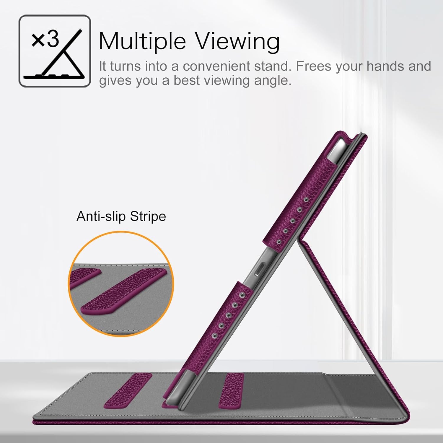 Custodia Folio In Pelle Per IPad 9.7 (6a E 5a Generazione 2018/2017) - Con Supporto E Funzione Sonno/Veglia - ENAPY