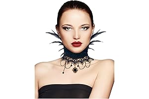 Feather Choker Necklace Steampunk Tattoo Necklace