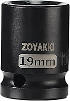 Vista 52 de Enchufe de impacto profundo de 1/2" x 19 mm de 6 PT, CR-MO, enchufe de tuerca de eje de 1/2 pulgada de 6 puntos para fácil remoción de tuercas