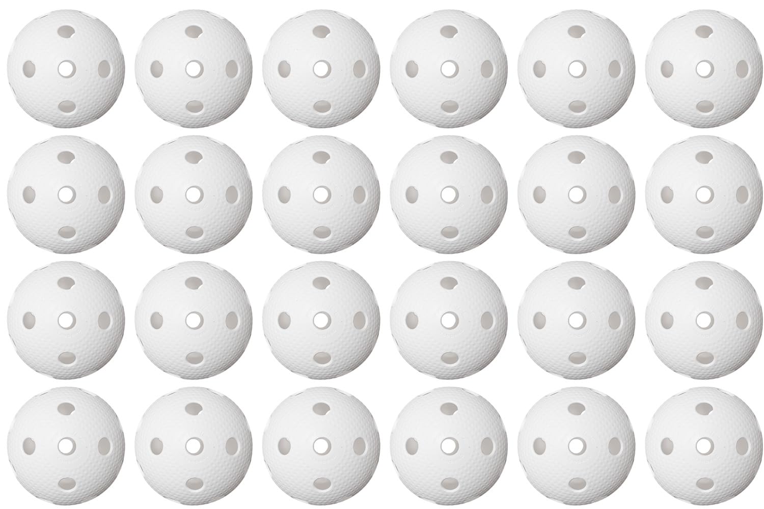Fat Pipe Team Edition - Pallone da gioco ufficiale in plastica PE, 24 pezzi, con certificazione IFF, diametro 72 mm, colore: Bianco