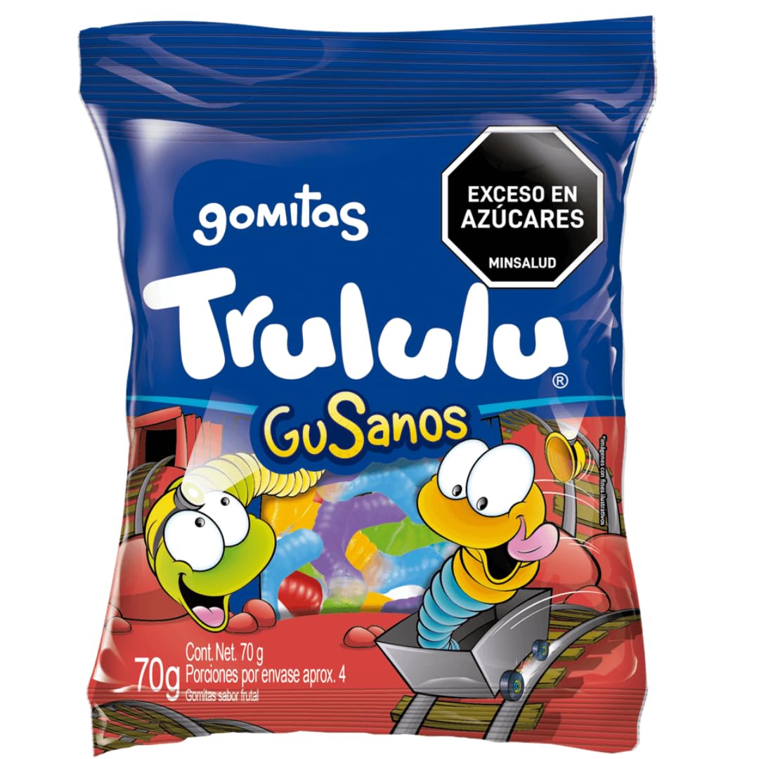 Gomitas Trululu - 70g (2.48 oz). 12 Pack - Imported from Colombia (12 Pack, Oro)