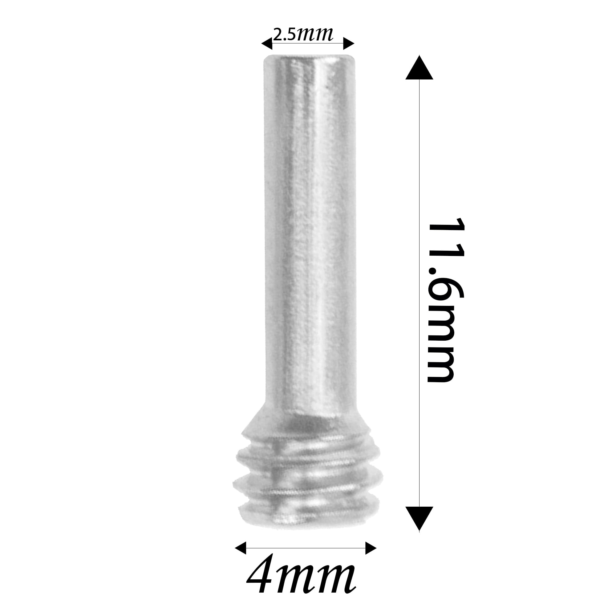 ShareGoo - Juego de 12 ejes de transmisión de acero duro M4 x 11,5 mm para axial SCX10 90046 Traxxas TRX-4 D90 Tamiya CC01 1/10 RC Crawler Car