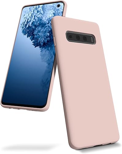 Miniatura 8 de GOOSPERY Funda de silicona líquida para Samsung Galaxy S10 Plus (2019) 6.4 pulgadas Jelly Rubber Bumper Case con forro de microfibra suave, azul