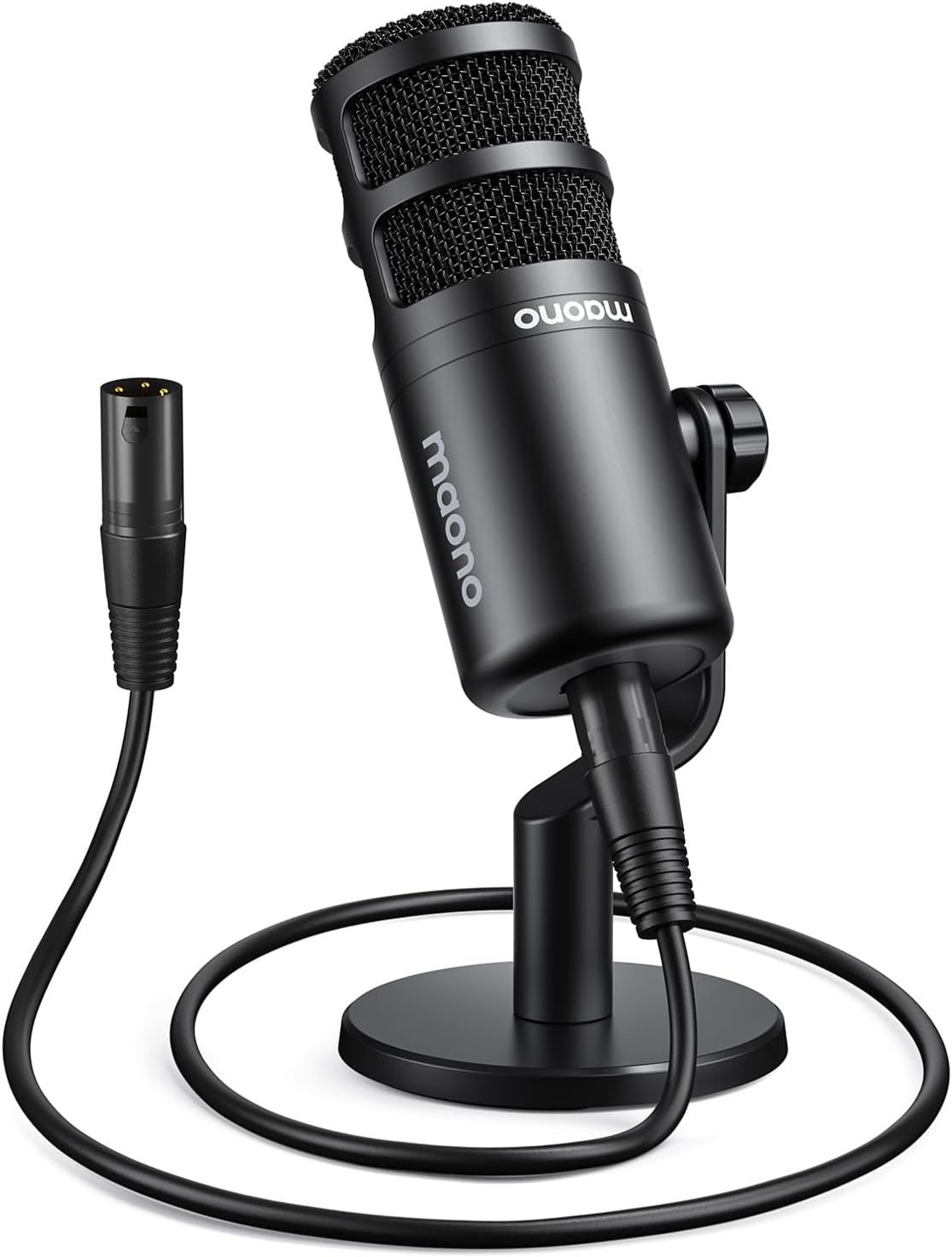 Podcast Microphone: XLR Dynamic Microphone For Podcast-Vocal Recording-Streaming Metal Mic, Works for Audio Interface, Mixer-PD100
