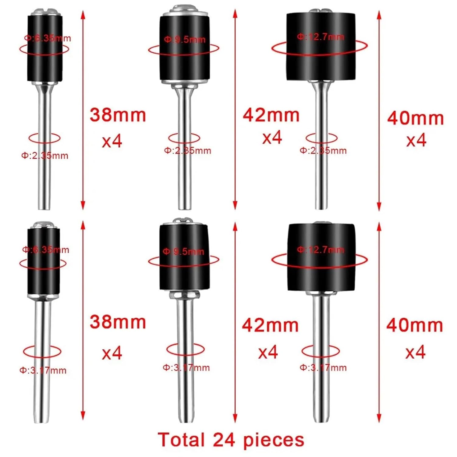 Sanding Drum 384Pcs Sander Drums 360 Sanding Band Sleeves 80 120 240 320 400 600 Grit 24 Drum Mandrels for Rotary Tool