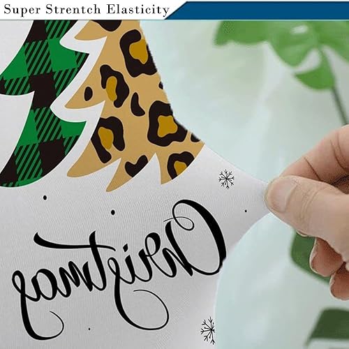 Miniatura 3 de Juego de 6 fundas para sillas de comedor, fundas elásticas extraíbles y lavables para sillas Parsons de Navidad, protector de asiento decorativo