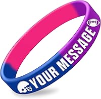 Vista 40 de 50Pcs Custom Silicone Wristbands Personalized Debossed Rubber Bracelets for Motivation, Party favors, Events, Birthdays, Awareness