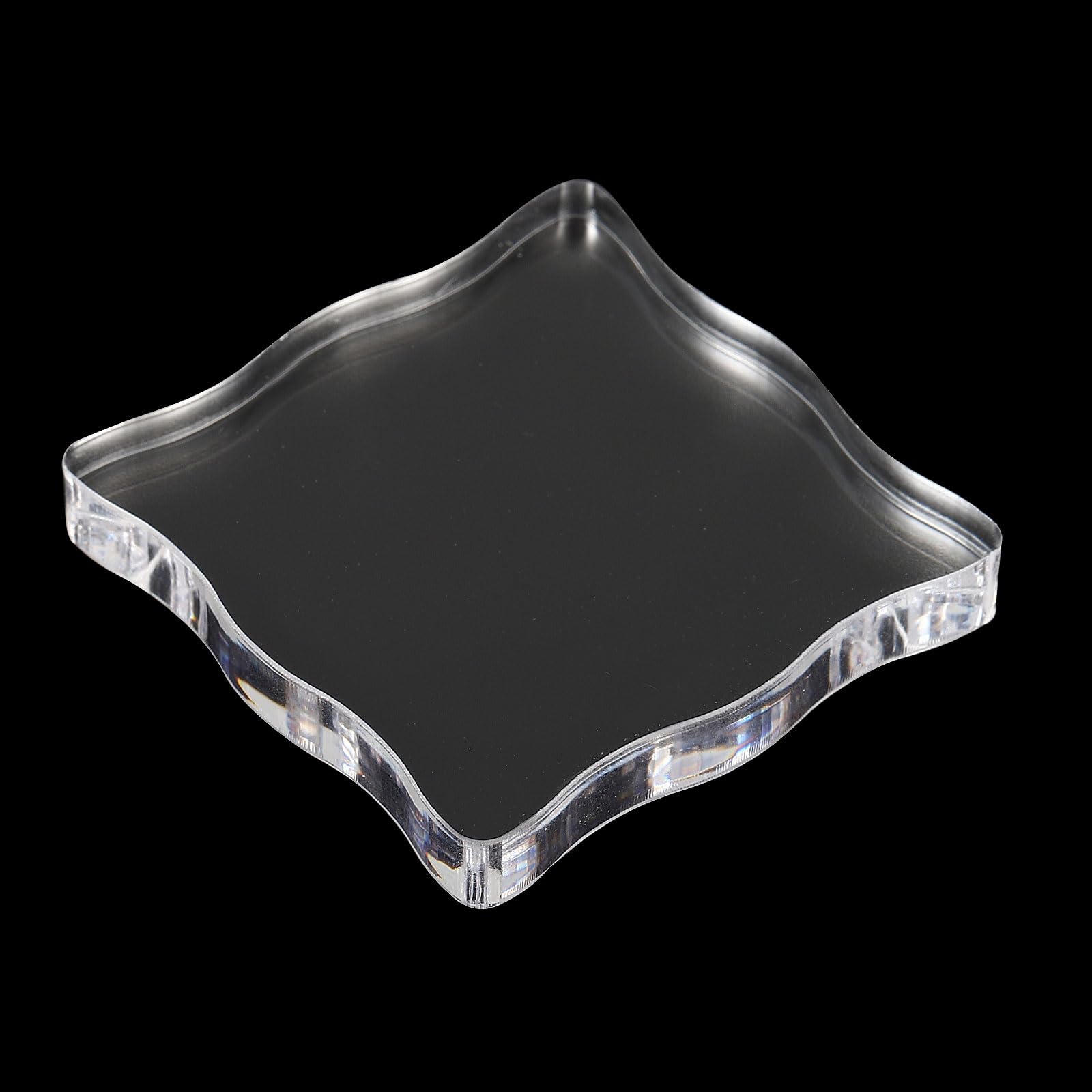 PATIKIL 2" x 2" Acrylic Stamp Block, Clear Stamping Block Decorative Mounting Blocks Head Shape for Scrapbooking DIY Crafts Card Making - Image 4