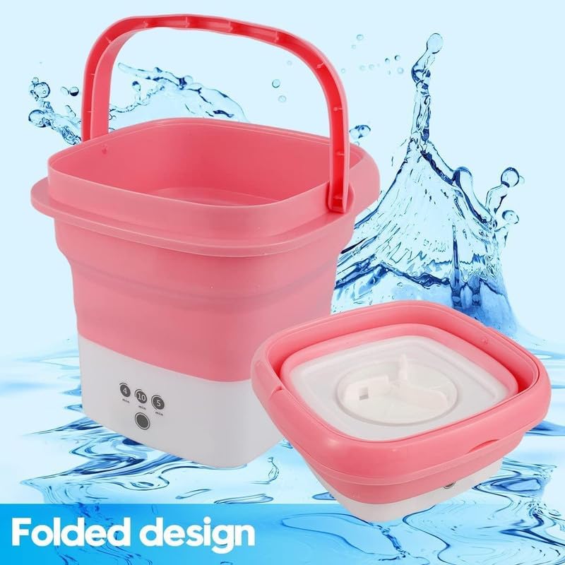 Image of Mini Portable Washing Machine - Folding Washing Machine - Bucket Washer for Clothes Laundry- Collapsible Washing Machine -Underwear Washing Machine for Camping, RV,Travel,Small Spaces