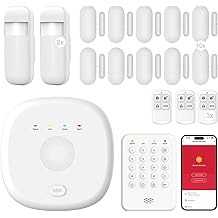 WiFi Wireless Home Security System - Smart Home &amp; Business Alarm System, Expandable, Standalone Keypad, App Alerts, No Monthly Fee, Alexa Compatible, Door/Window Sensors &amp; Motion Detectors &amp; Remote