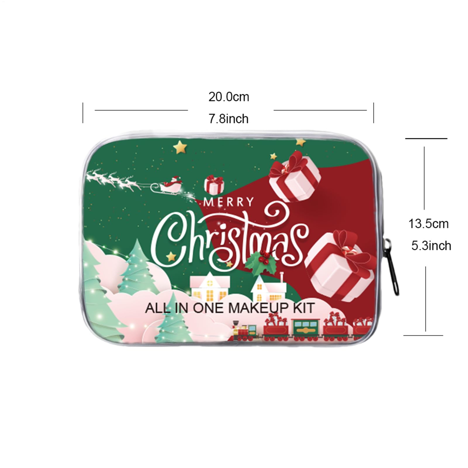 Christmas Makeup Sets Portable Waterproof All Makeup Kit Christmas Set Makeup Bundle Long Lasting Multifunctional Cosmetic Supplies with Storage Box for Girls and Women