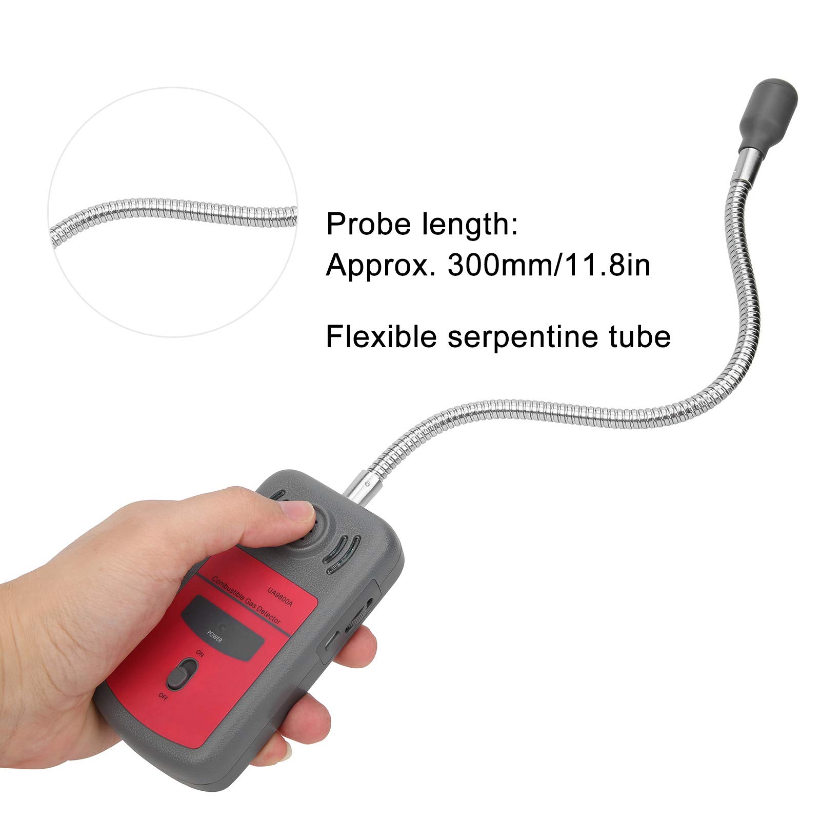 Socobeta Detector de Fugas de Gas UA9800A, Probador de Gas, Detector de Fugas de Hidrocarburos para Metano, Hogar, Cocina, Autobús, Barbacoa
