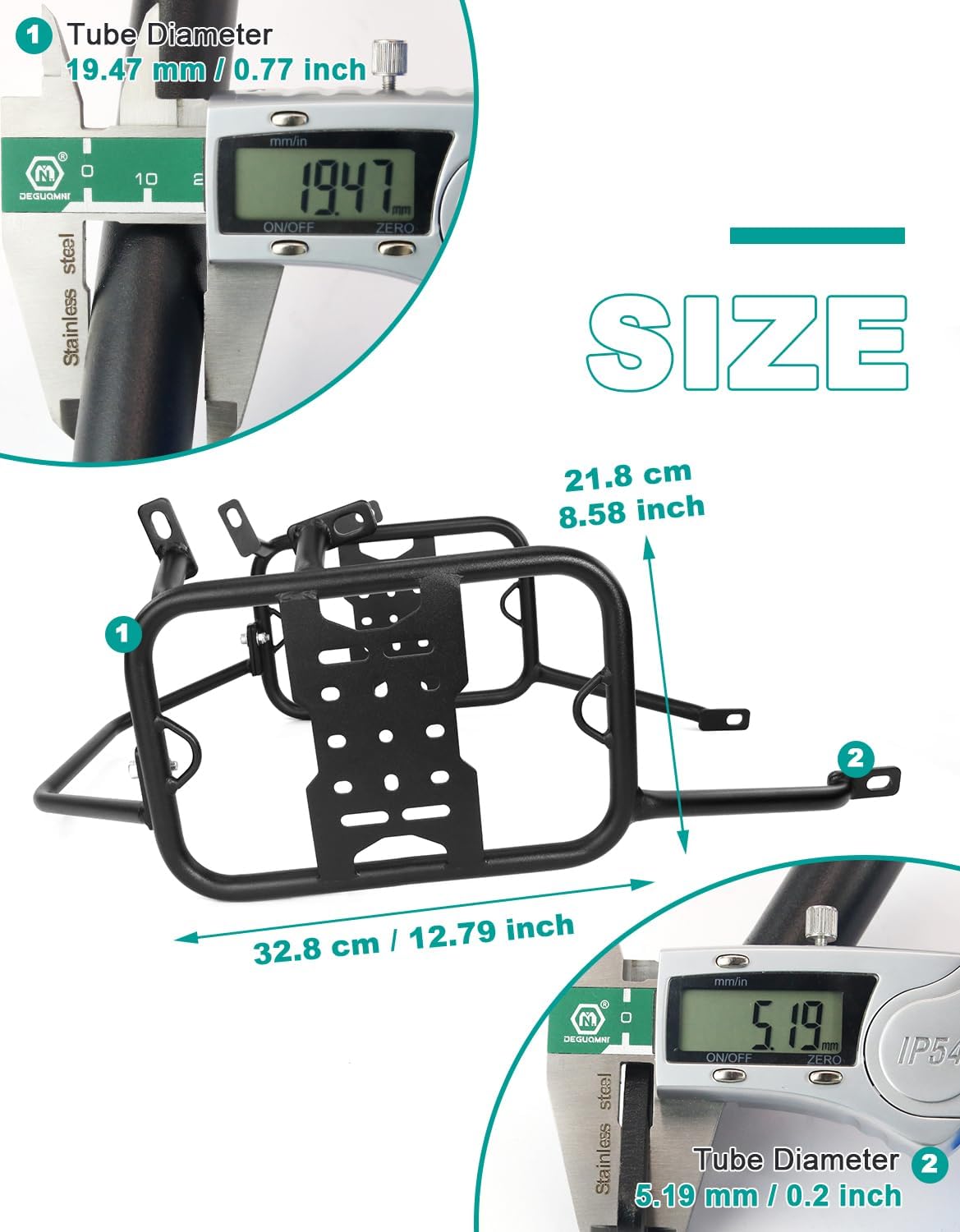 Side Pannier Racks Fit for KLR650 2008-2018