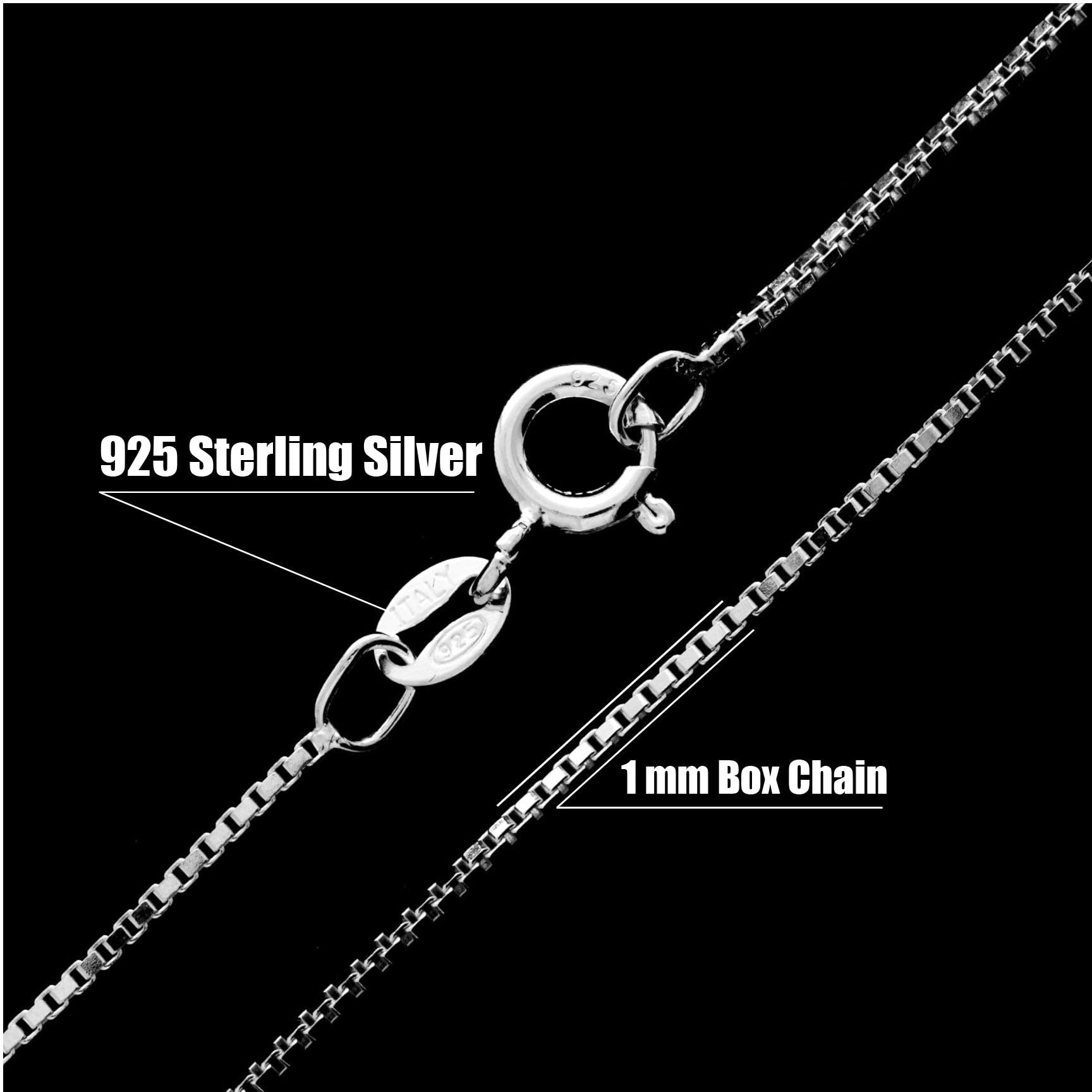 SilverAmber Jewellery Hergestellt in Italien – 925er-Sterlingsilber zarte 1 mm Venezianerkette mit einer Anlaufschutz-Beschichtung – GCH017