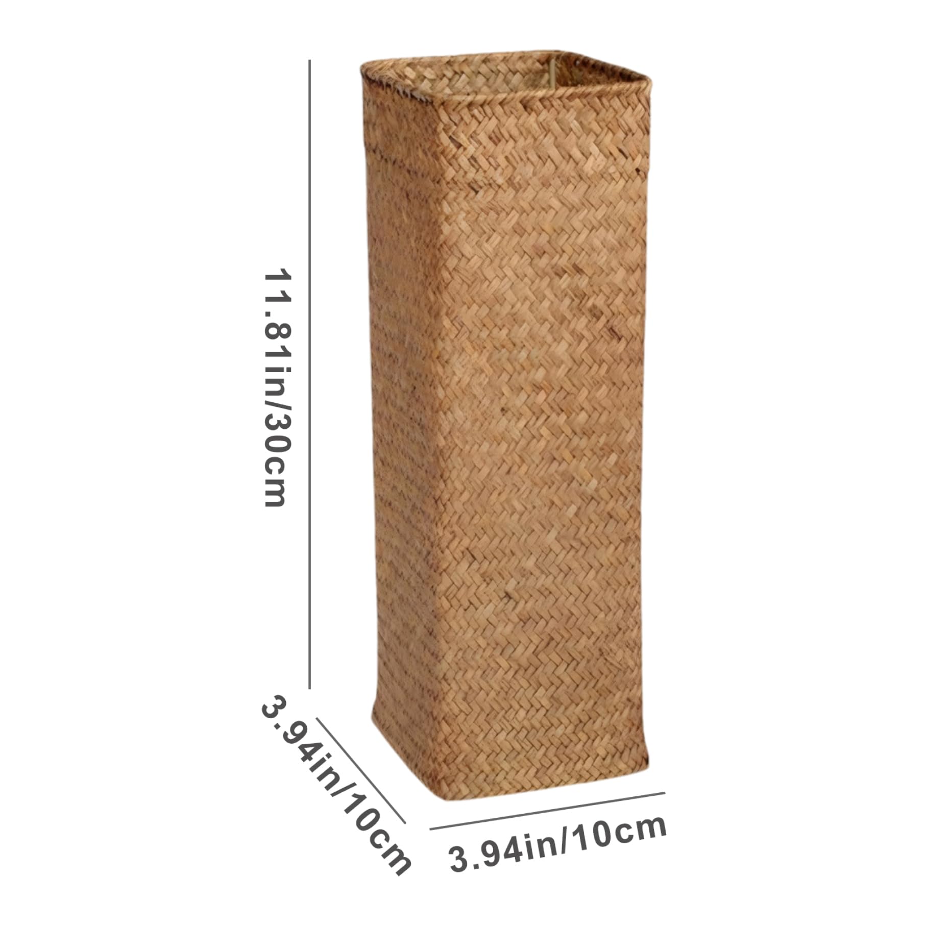 Bling decoratieve rieten vaas countrstyle bloem vaas, handgemaakte rotan vaas, rustieke geweven bloem mand pot voor home decor | NL