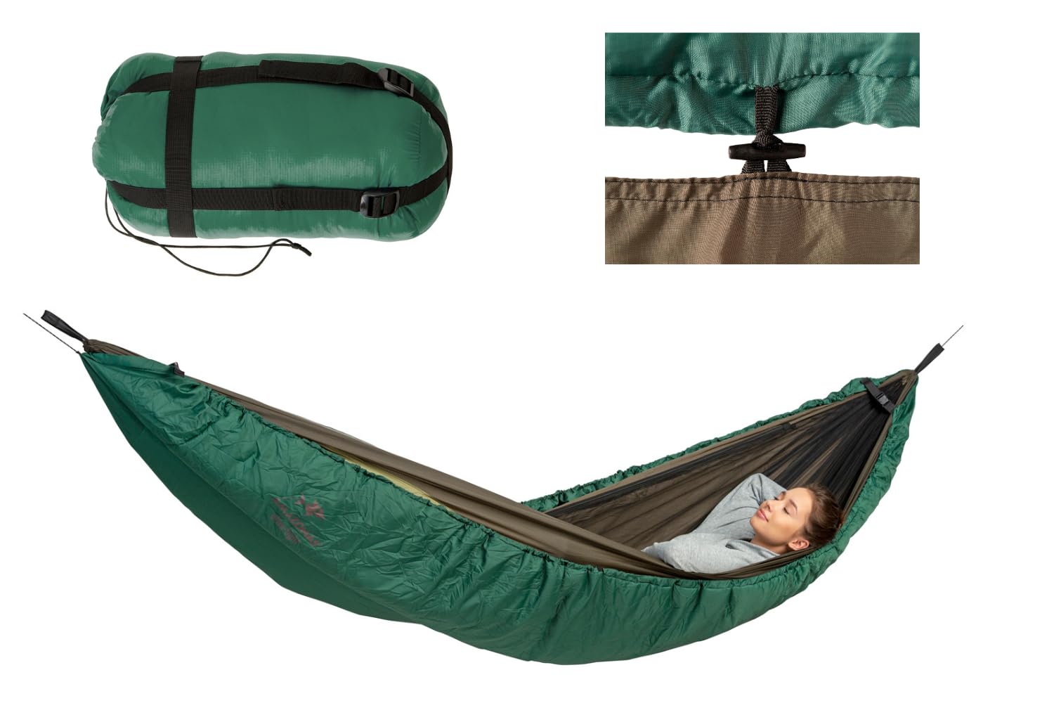 AMAZONAS Ultralight Outdoor Hammock Set XXL | Moskito Traveller Thermo, Traveller Tarp, T-Strap & Underquilt | bis 200kg, ideal für Trekker Bushcrafter Abenteurer Wildnis Camping XXL