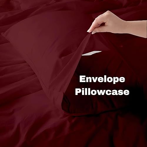 Miniatura 4 de SlumberWell Juego de sábanas de algodón de 4 piezas para cama matrimonial XL, suaves y transpirables, sábanas de bolsillo profundo para colchón de