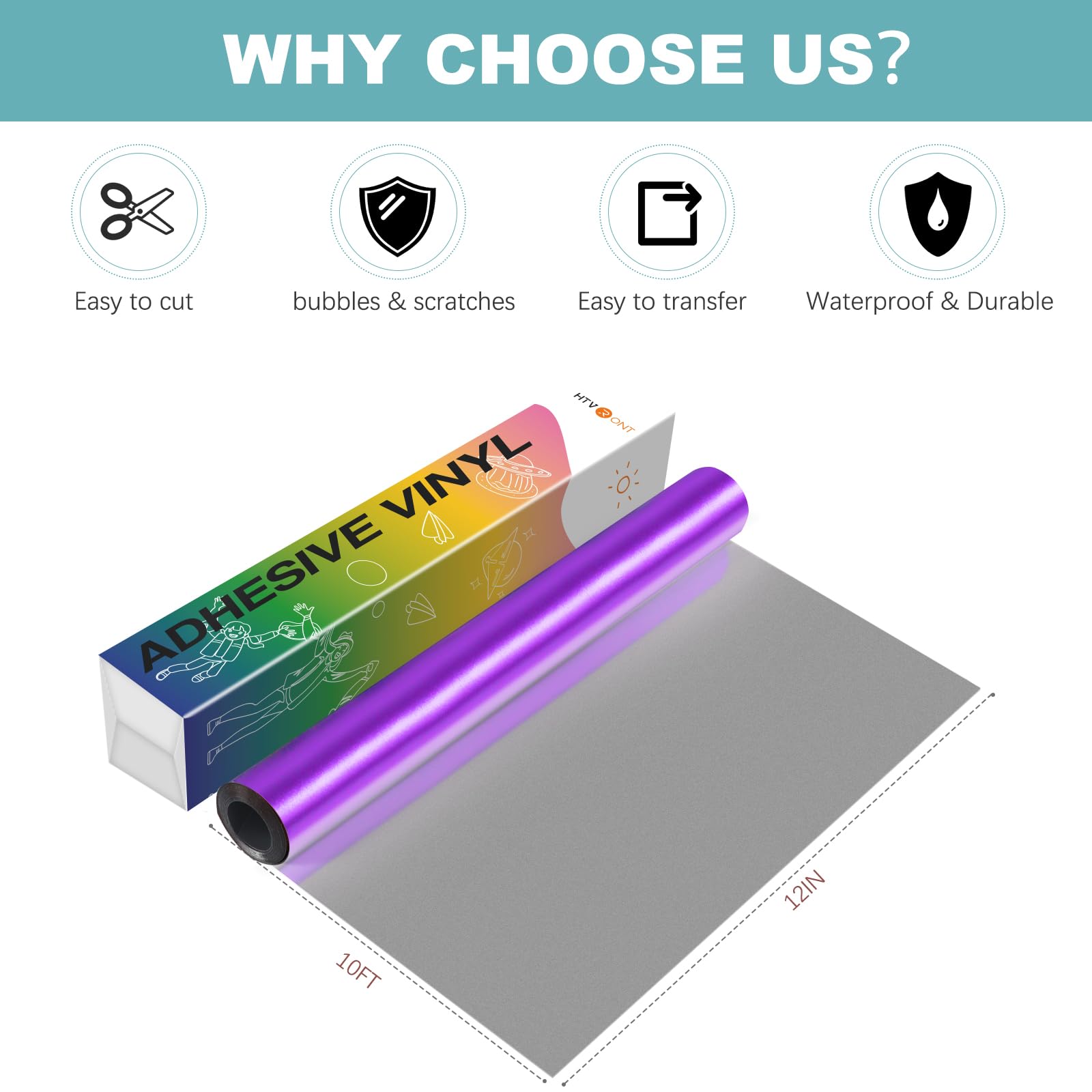 Holographic Purple Vinyl Roll PA Paper Accents Holographic Purple Vinyl  12x36 - Permanent Adhesive For Cricut & Silhouette Papel Holografico Matte Purple Permanent Vinyl for Cricut, 12" x 50FT Permanent