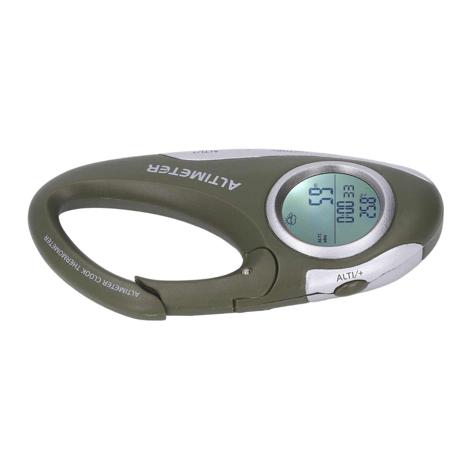 Baromètre Altimètre Numérique Portable, Boîtier ABS Multifonctionnel, Boussole d'altitude rétro-éclairé pour les Sports de Plein Air