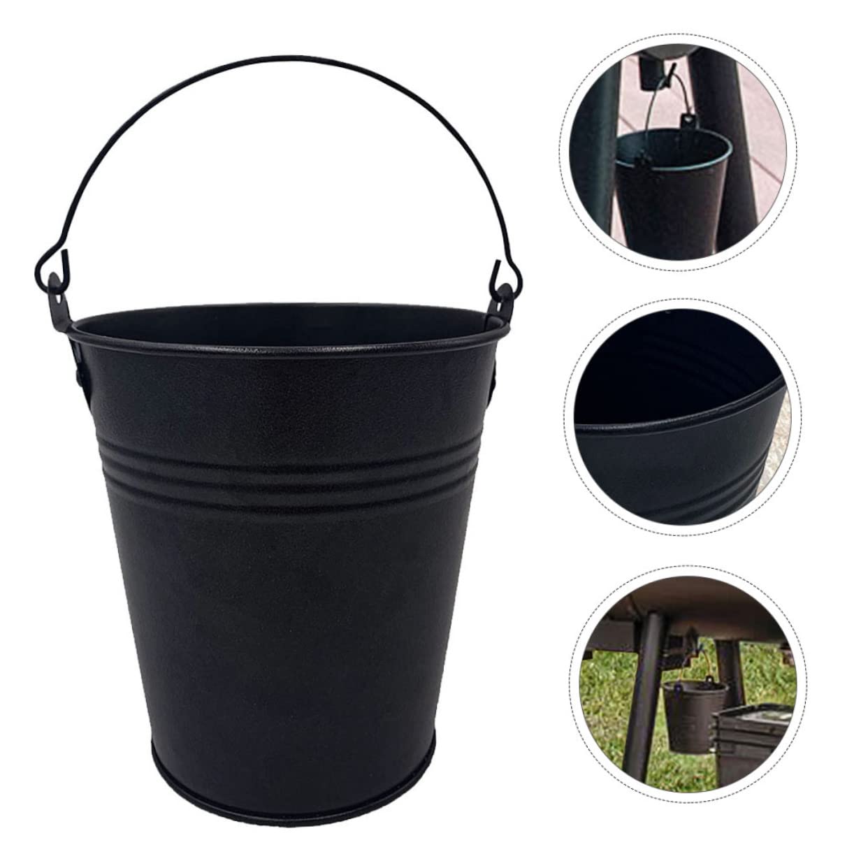FONDOTIN 2er Set Grillfett-Auffangbehälter – Trommel-Grillzubehör, Fett-Tropfschale Aus Weißblech, Schwarz, Vielseitig Für Grill, Braten & Outdoor – Reduziert Reinigungsaufwand